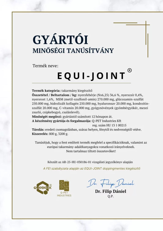 EQUI-JOINT – komplex ízületvédő lovaknak
