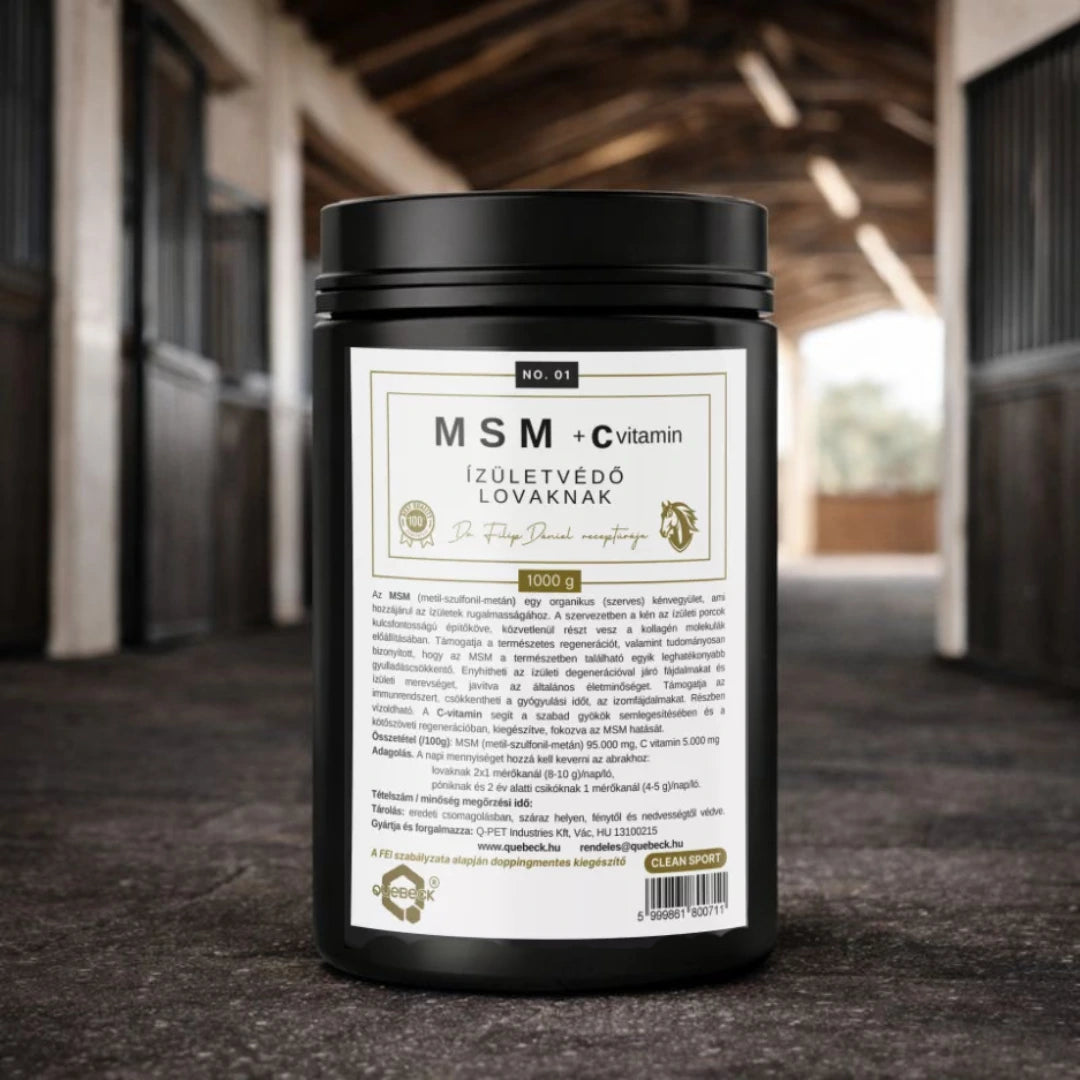 MSM + C vitamin, kötőszöveti támogatás lovaknak