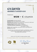 MSM + C vitamin, kötőszöveti támogatás lovaknak