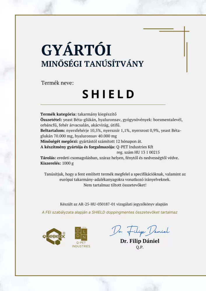 SHIELD – Gyomorvédelem támogatása lovaknak